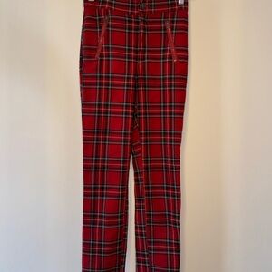Hollister Red Plaid Chinos